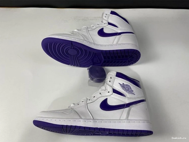 One Kick HIGH AIR CD0461-151 JORDAN PURPLE 1 RETRO COURT 0729